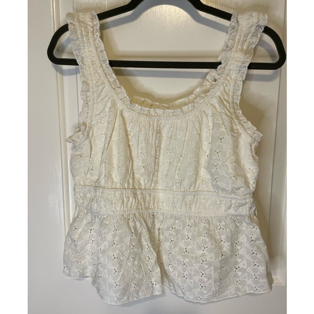 Romantics eyelet womens ruffle tank size XL NWT